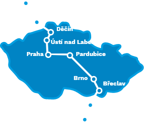 Mapa railjet